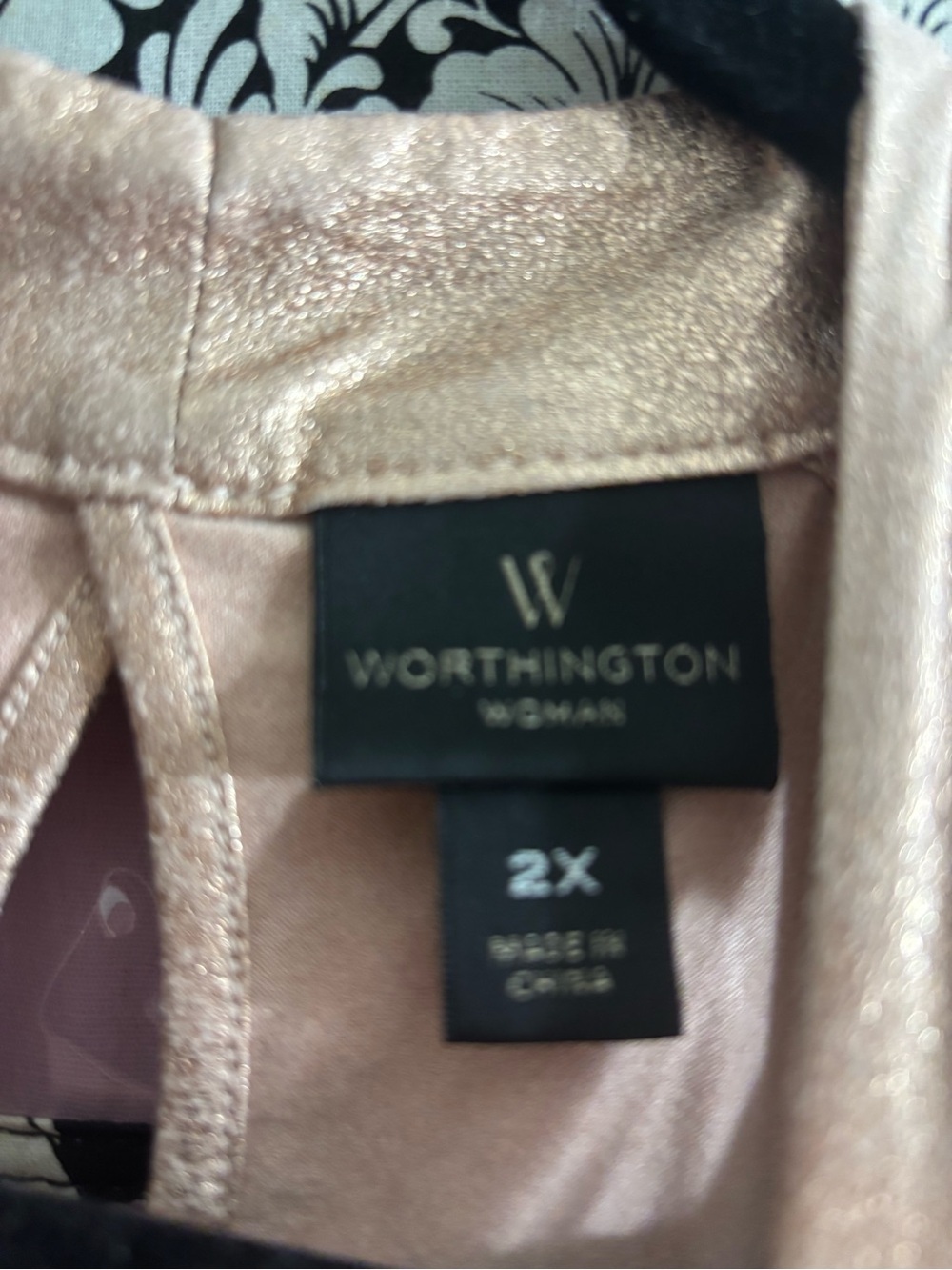 Worthington Striped Open-Front Kimono Jacket in Pink, Gray & Cream - Picture 3 of 3